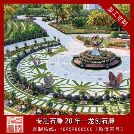 中式家族石雕墓地定制 一體化花崗巖石雕墓套全套構(gòu)件 大型石雕墓雕刻