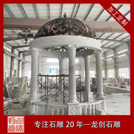 花崗巖石雕涼亭 單層雙層六角八角款式，適配庭院公園、鄉(xiāng)村廣場(chǎng)、古建景區(qū)場(chǎng)景定制安裝